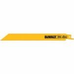 DEWALT 8" BiMetal Recip Saw Blades 18TPI 5-Pack Straight Back DW4821
