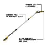 DEWALT 20V MAX XR Brushless Cordless Pole Saw DCPS620B Tool Only - Image 7