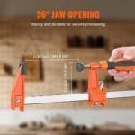 Professional 36" Woodworking Bar Clamps Set - 600lb Heavy Duty F Clamps - Image 3