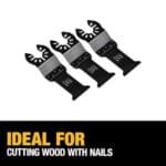 DEWALT 3-Pack Titanium Wood & Nail Cutting Oscillating Tool Blades - Image 3
