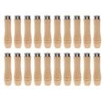 Wooden File Handles 20Pcs | 4mm Carpentry Tool Accessories with Rings