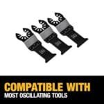 DEWALT 3-Pack Titanium Wood & Nail Cutting Oscillating Tool Blades - Image 4