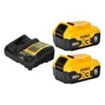 DEWALT 20V MAX 5Ah Battery Dual Pack Kit with Charger & Storage Bag