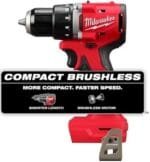 Milwaukee M18 18V Brushless Cordless 1/2" Compact Drill Driver Tool Only - Image 2