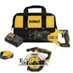 DEWALT 20V MAX Cordless Saw Kit: Reciprocating & Circular w/ Battery