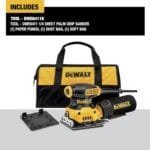 DEWALT 1/4 Sheet Palm Sander 14000 OPM Smooth Finish Kit DWE6411K - Image 3