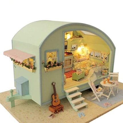 Time Travel DIY Dollhouse Kit - 3D Puzzle with LED & Music Box