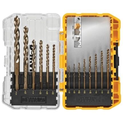DEWALT 14-PC Cobalt Drill Bit Set w/ Pilot Point - Premium Steel