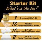 ODIE'S Oil Starter Kit: Complete Wood Finishing System with Applicators - Image 2