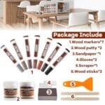 Wood Floor Repair Kit - 7 Color Markers for Furniture Scratch Touch Up - Image 6
