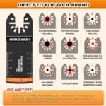 Premium 30PC Universal Titanium Oscillating Blades for Dewalt/Ryobi - Image 2