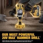 DEWALT 20V MAX XR 1/2" Hammer Drill Kit w/ 8AH Battery & Charger - Image 5