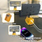 20V LED Worklight 7800LM Rechargeable USB Floodlight for Dewalt - Image 3