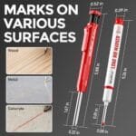 Nicpro Mechanical Carpenter Pencils Set: 2pk+Sharpener+26 Refills - Image 5