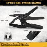 8-Piece Woodworking Clamp Set | 6" Bar & Heavy Duty Spring Clamps - Image 3