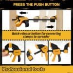 8-Piece Woodworking Clamp Set | 6" Bar & Heavy Duty Spring Clamps - Image 4