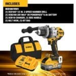 DEWALT 20V MAX XR 1/2" Hammer Drill Kit w/ 8AH Battery & Charger - Image 2
