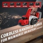 Milwaukee Compatible 18V Cordless Wood Planer 3-1/4" Brushless 15000RPM - Image 2
