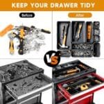 FLYVOLE 60PC Tool Box Organizer Tray Set - Drawer Storage System - Image 4