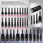 Premium 80pc Magnetic Impact Driver Set - Metric/SAE w/ Adapters - Image 2