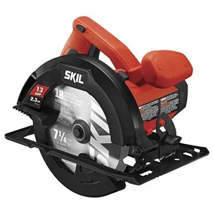 SKIL 7-1/4" 13-Amp Powerful Red Circular Saw with Laser Guide