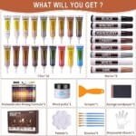 Wood Repair Kit 37pc: Furniture Filler, Floor Touch Up, 18 Colors - Image 7