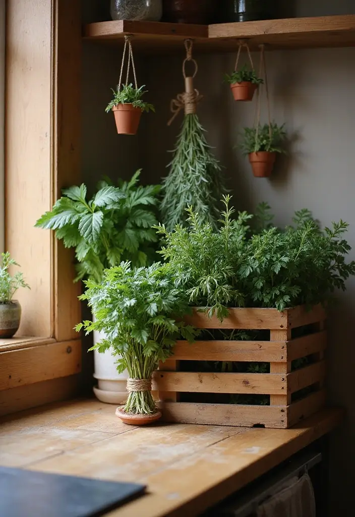 10 DIY Herb Drying Rack Ideas That Will Transform Your Kitchen (You Won't Believe #4!) - 6. Rustic Wooden Crate