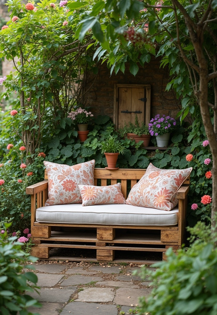 10 Jaw-Dropping Pallet Garden Ideas That Will Make Your Neighbors Jealous! - 4. Pallet Benches: Perfect for Relaxation