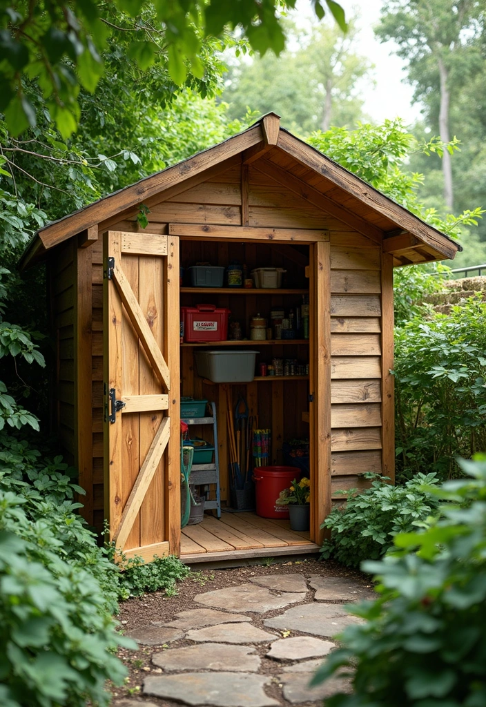 10 Jaw-Dropping Pallet Garden Ideas That Will Make Your Neighbors Jealous! - 7. Pallet Garden Shed: Stylish Storage
