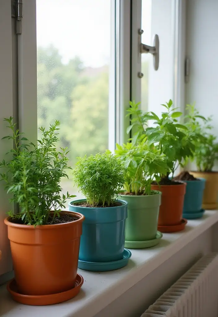 15 Container Gardening Ideas That Will Transform Your Small Space Into a Green Oasis! 🌼 - 2. Colorful Herb Pots