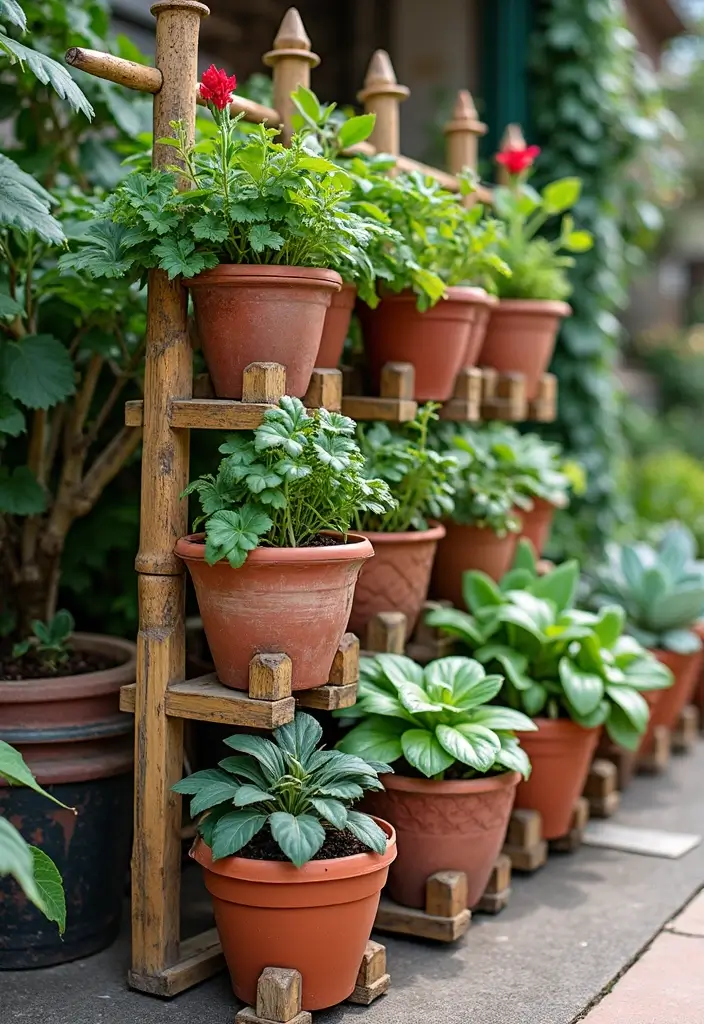 15 Container Gardening Ideas That Will Transform Your Small Space Into a Green Oasis! 🌼 - 4. Stacked Planters