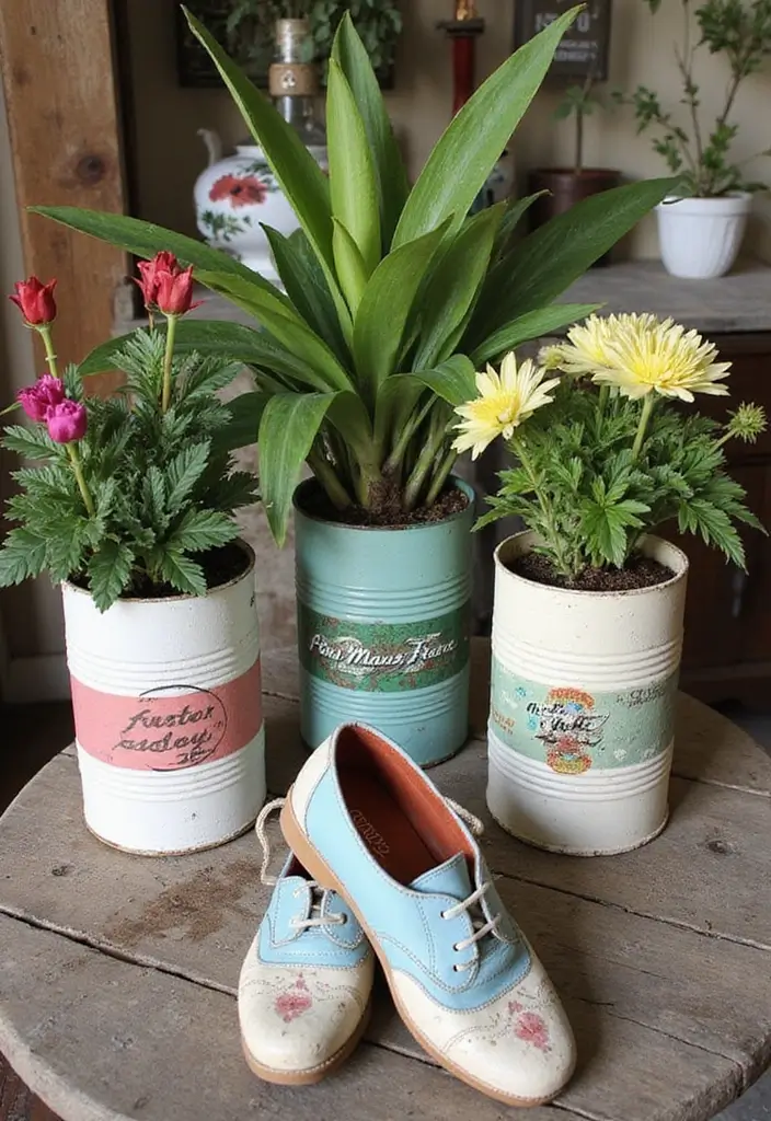 15 Container Gardening Ideas That Will Transform Your Small Space Into a Green Oasis! 🌼 - 8. Upcycled Containers