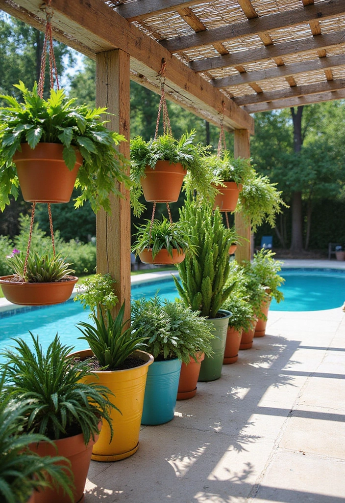15 DIY Pool Patio Decor Ideas You'll Wish You Knew Sooner! - 13. Plant Hangings and Succulent Displays