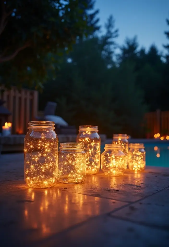 15 DIY Pool Patio Decor Ideas You'll Wish You Knew Sooner! - 14. DIY Firefly Jars