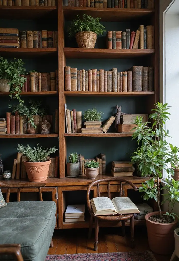 15 Enchanting Castlecore Decor Ideas That'll Make Your Heart Skip a Beat! - 8. Vintage Books and Bookcases