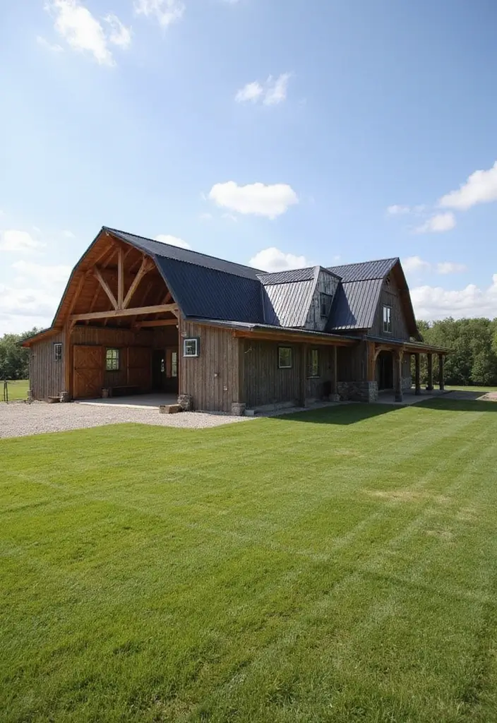 21 Stunning Modern Barndominium Designs That Redefine Country Living (You Won't Believe #13!) - 12. Open-Air Barns for Workshops