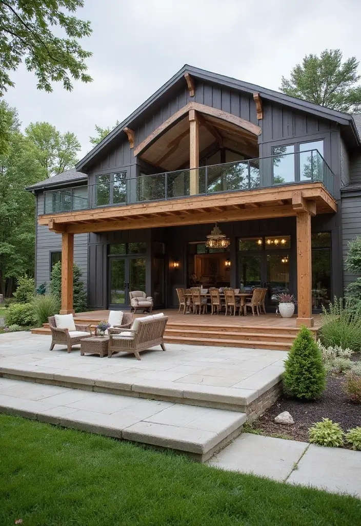21 Stunning Modern Barndominium Designs That Redefine Country Living (You Won't Believe #13!) - 5. Integrated Outdoor Spaces