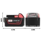FORBETER 5.0Ah 18V M18 Battery 2-Pack for Milwaukee Cordless Tools - Image 8