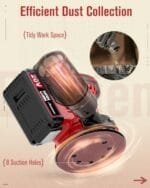 AVID 20V Cordless Orbital Sander: 6-Speed Woodworking Tool w/ Extras - Image 4