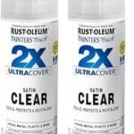 Rust-Oleum 2X Ultra Cover Satin Clear Spray Paint 12oz Twin Pack