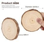 Natural Wood Slices 3.5-4" Craft Rounds for DIY Ornaments & Decor - Image 2