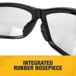 DEWALT Clear Safety Glasses Z87+ Rubber Comfort Black Frame Dominator - Image 4