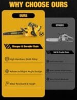 DeWalt 20V 12" Brushless Cordless Chainsaw | Powerful Auto-Oiler Cutter - Image 4