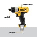 DEWALT 12V MAX 1/4" Electric Screwdriver Kit w/Hex Chuck DCF610S2 - Image 3