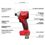 Milwaukee M18 Compact Hex 3651 3-Speed Impact Driver Bare Tool Renewed - Image 5
