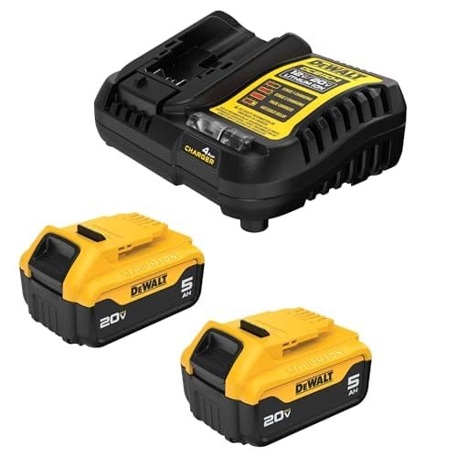 41VjKhdSoLL._SL500_.jpg DEWALT 20V MAX 5.0Ah Li-Ion Battery 2-Pack & Charger Starter Kit - Image 1