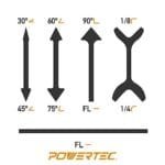 POWERTEC 21 Profile Sander Kit - 11pc Contour Grips for Wood & Detail - Image 2