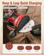 AVID 20V Cordless Orbital Sander: 6-Speed Woodworking Tool w/ Extras - Image 8