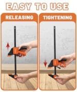 Pro Woodworking Clamp Set - 6PC Heavy Duty Bar, F & Trigger Clamps - Image 4