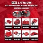 FORBETER 5.0Ah 18V M18 Battery 2-Pack for Milwaukee Cordless Tools - Image 5